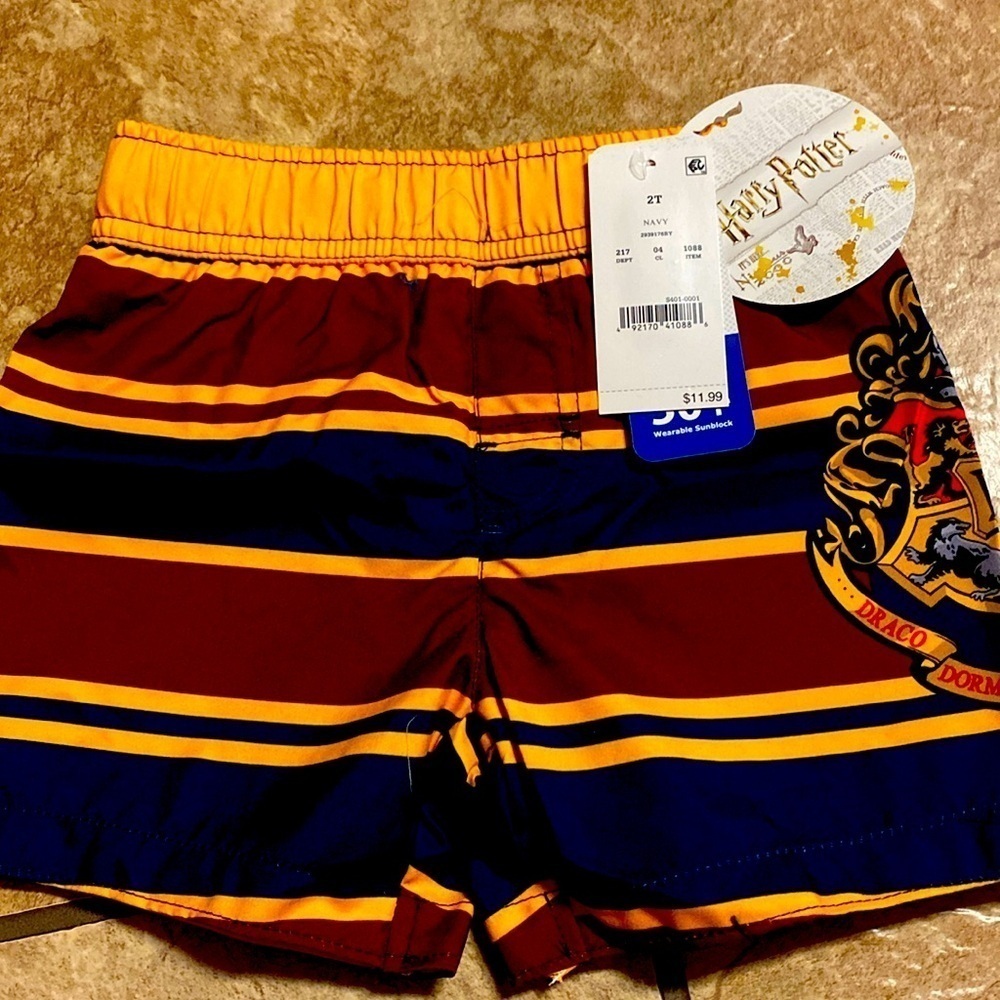 2T Harry Potter Drawstring Swimming Trunks NWT Summer Vacation Beach Toddler
